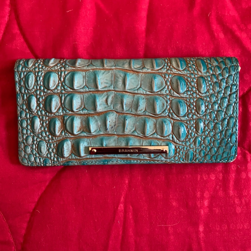 Turquoise Brahmin wallet